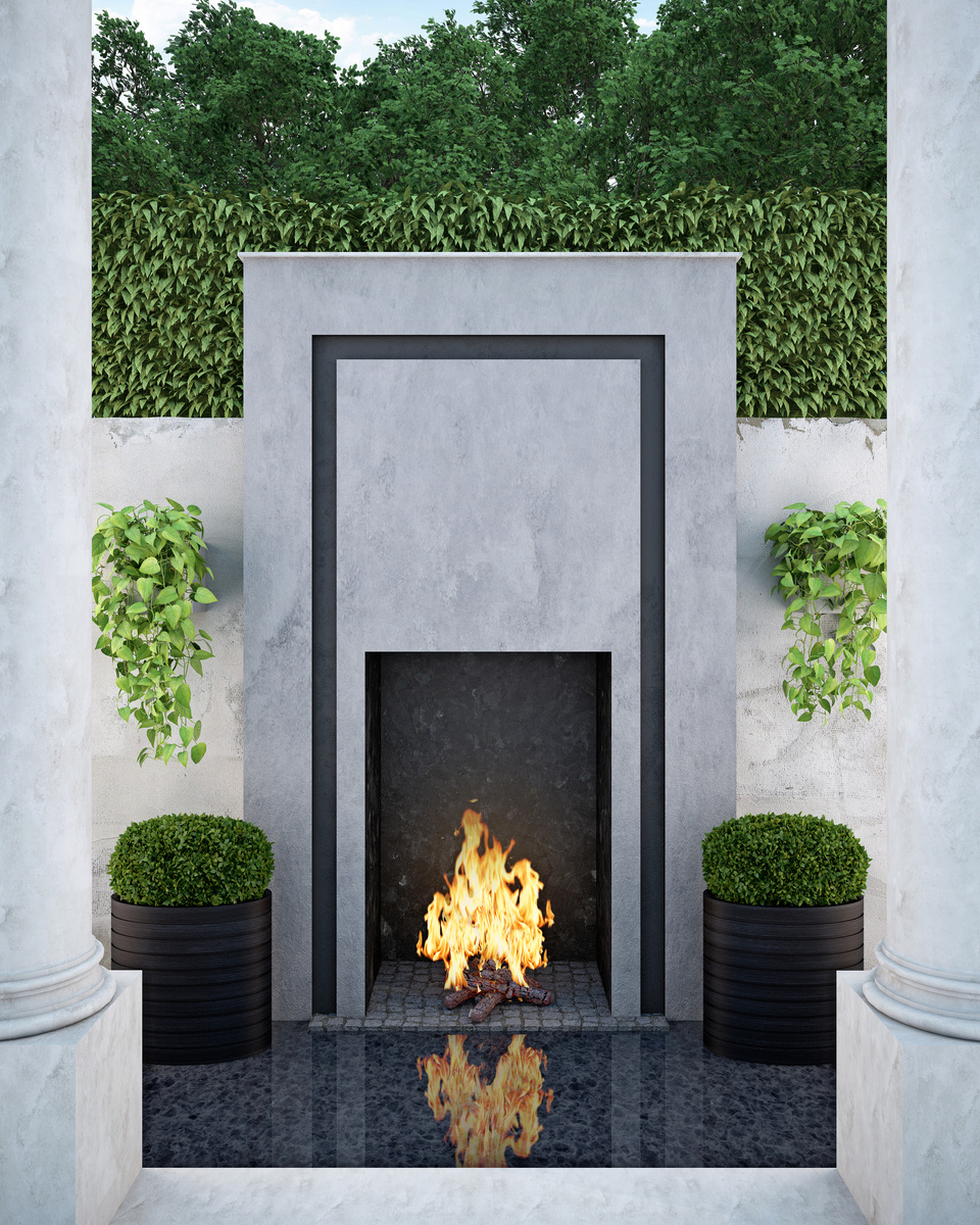Outdoor Lounge Fireplace